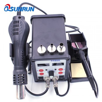 1Set 8586D Soldering station electric soldering iron welding parts hot air gun LCD repair tool