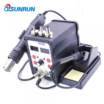 1Set 8586D Soldering station electric soldering iron welding parts hot air gun LCD repair tool