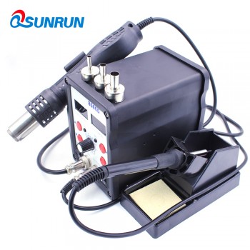 1Set 8586D Soldering station electric soldering iron welding parts hot air gun LCD repair tool