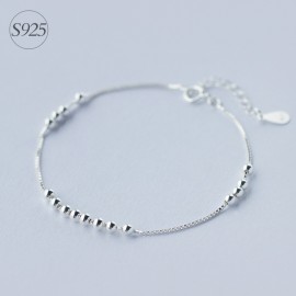 1pc 925 Sterling Silver Jewelry Round Balls /Lucky Beads Box chain bracelet Charms adjustable LS173