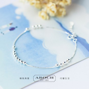 1pc 925 Sterling Silver Jewelry Round Balls /Lucky Beads Box chain bracelet Charms adjustable LS173