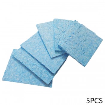 Hand Tool 5pcs/lot 6cm*6cm Soldering Iron Solder Tip Welding Cleaning Sponge Pads Blue and Yellow Color Random