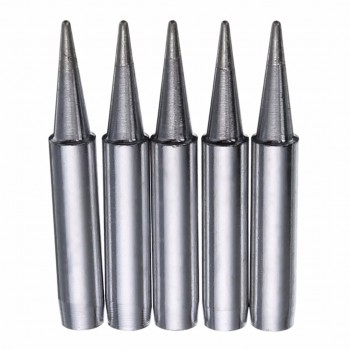 5pcs Silver 900M-T-B Soldering Tips Oxygen-free Copper Solder Iron Tip Set For 936/937/938/969 Soldering Station