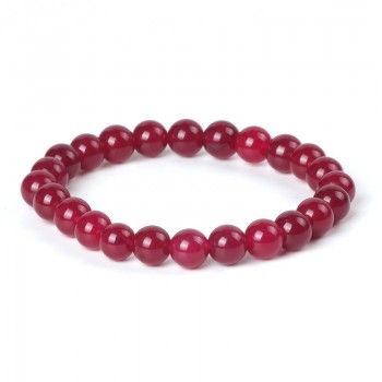Blue Jade Stone Beaded Bracelet Charms Jasper Bracelet Friendship Jewelry 8mm Loose Quartz Beads for Muslim Prayer Bangles Women