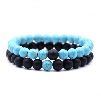 Red Stone Bracelet Set 2 piece 8mm Redamp; Black Mens Bracelet Set Tiger Eye Stone Beads Bracelet Couple Women Jewelry