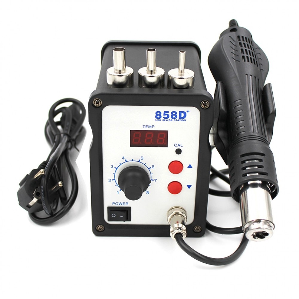 New Heat Solder Rework Station 858D LED Digital Hot Air Gun ESD Soldering Station 700W Computer Phone Ultra-fast Heating
