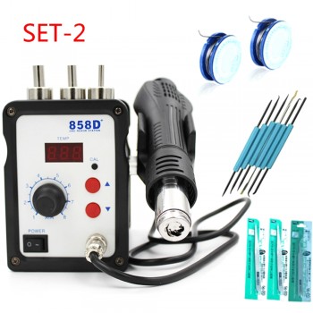 New Heat Solder Rework Station 858D LED Digital Hot Air Gun ESD Soldering Station 700W Computer Phone Ultra-fast Heating
