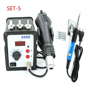 New Heat Solder Rework Station 858D LED Digital Hot Air Gun ESD Soldering Station 700W Computer Phone Ultra-fast Heating