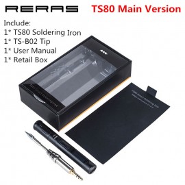 Main MINI TS80 Digital Soldering Iron Station QC3.0 USB Type-C OLED Programable Interface STM32 Chip TS-B02 Tips Set of Tools