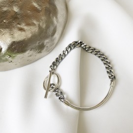 A half chain take buckle bracelets 925 sterling silver trendy fashion design wild women silver bracelets 2018 charms jewelry