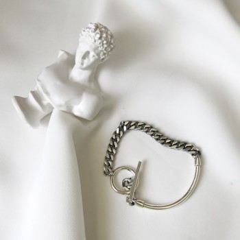A half chain take buckle bracelets 925 sterling silver trendy fashion design wild women silver bracelets 2018 charms jewelry