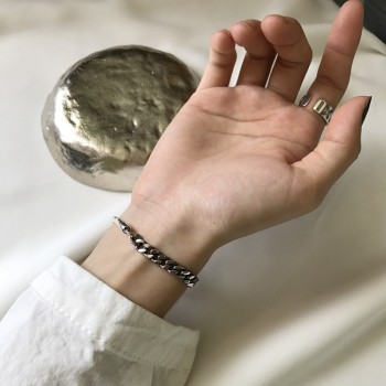 A half chain take buckle bracelets 925 sterling silver trendy fashion design wild women silver bracelets 2018 charms jewelry