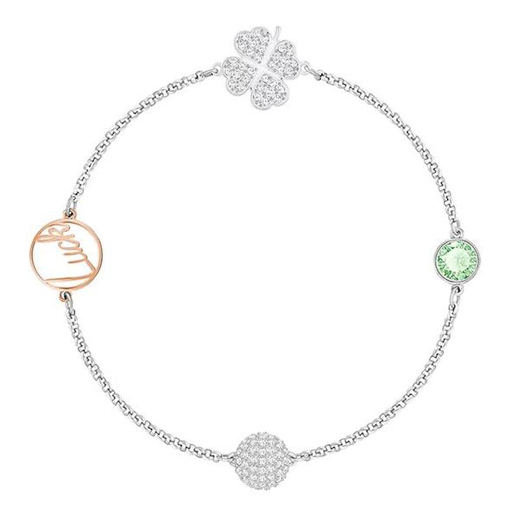 2018 New Four-Leaf Clover Bracelet Female Hand-Studded Stack With Wild Lucky Four-Leaf Clover For The Wrist To Bring Fun With
