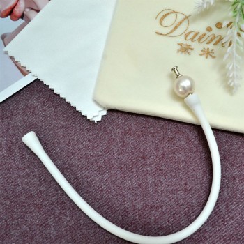 DAIMI Health Bracelet White Silicone Bracelet 11mm White Freshwater Pearl Bracelet Real Pearl Jewelry Unisex Bracelets  Women