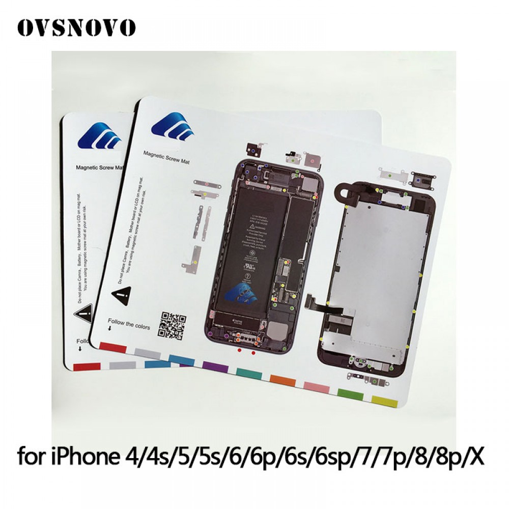 Professional magnetic screw mat work pad for iphone 4 4s 5s 5 5c 6 6plus 6s 6s plus 7 7p 8 8p X for iphone Repair tools one set