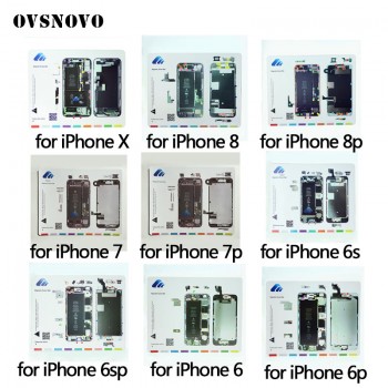 Professional magnetic screw mat work pad for iphone 4 4s 5s 5 5c 6 6plus 6s 6s plus 7 7p 8 8p X for iphone Repair tools one set
