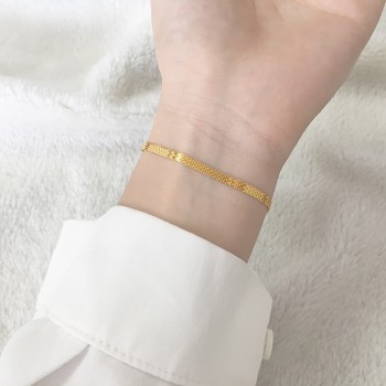18K Pure Gold Bracelet Real AU 750 Solid Gold Bangle Good Beautiful Upscale Trendy Classic Party Fine Jewelry Hot Sell New 2018