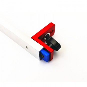 Set of 2 T-track Sliding Brackets (Red Serie) For T-Slot  Aluminium Profile 75mm height Miter Track Stop Woodworking Accessories