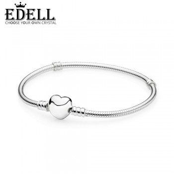 EDELL 100% 925 Sterling Silver 1:1 Authentic 590719 Charm Bracelet Original Women Jewelry
