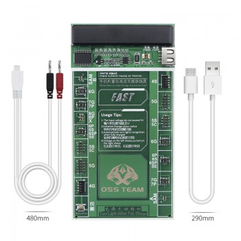 W208A+ Smartphone Battery Fast Charging and Activated Board 2 in 1 Test Cable For iPhone X 7 6 6s Plus 5 5s 5c SE 4 4s