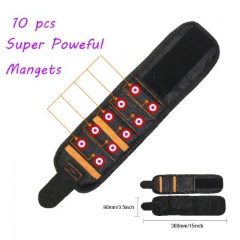 Geoeon Multi-function Magnetic Wristband Portable Tool Bag Electrician Wrist Tool for Holding Screws, Nails, Drill Bits A35