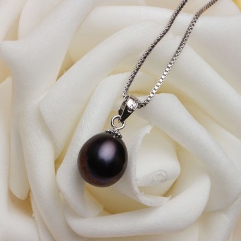 Dainashi Hot women water drop white, pink, purple, black pearl long earrings pendant elegant sets with fine 925 silver in party