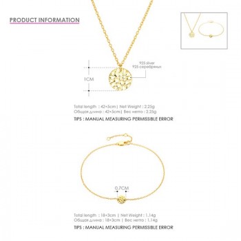 e-Manco Cross Circle Jewelry Set 925 Sterling Silver Pendants Necklaces For Women Two Colors Silver Bracelets Fine Jewelry