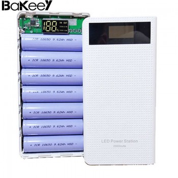 High Quality Bakeey Q C 3.0 Type C 7x18650 Battery Dual USB DIY Power Bank Case Kit Box for Smartphone