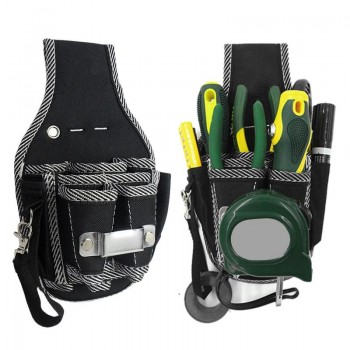 Protable 9 In 1 Drill Screwdriver Utility Kit Holder Top Quality Nylon Fabric Tool Bag Electrician Waist Pocket Tool Belt Pouch