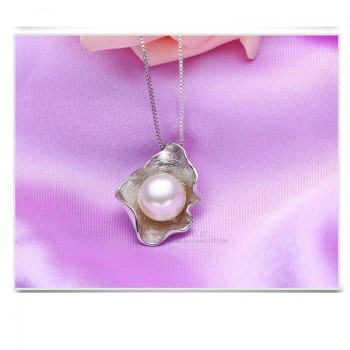 FENASY Freshwater Pearl Jewelry Sets S925 Sterling Silver Natural Pearl Fashion Geometric Shell Design Necklace Earrings In Box
