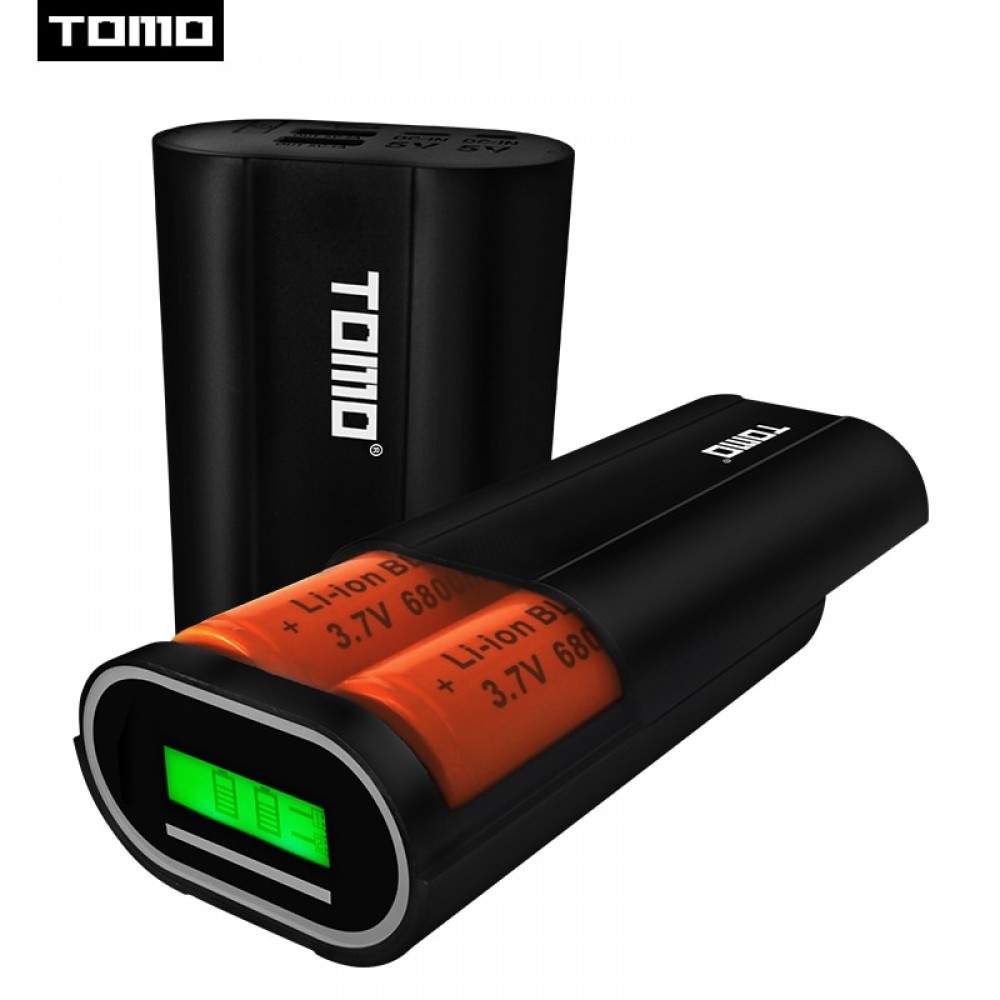 TOMO D2 Smart Power Charger 5V 2A Power Bank Case 2 X 26650 Li-ion Battery Portable DIY Powerbank Box Charger For 26650 Battery