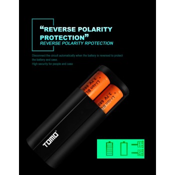 TOMO D2 Smart Power Charger 5V 2A Power Bank Case 2 X 26650 Li-ion Battery Portable DIY Powerbank Box Charger For 26650 Battery