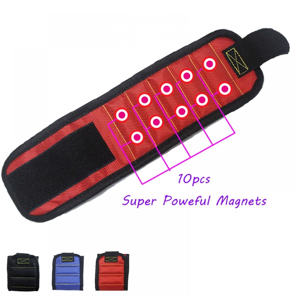 1680D Oxford Cloth Magnetic Wristband Portable Tool Bag With Built-in Strong Magnets for Holding Screws Nails Drill Bits A28