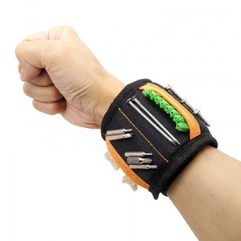Geoeon Magnetic Wristband Multi-function Portable Tool Bag Electrician Wrist Tool for Holding Screws, Nails, Drill Bits A35