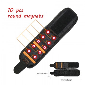 Geoeon Magnetic Wristband Multi-function Portable Tool Bag Electrician Wrist Tool for Holding Screws, Nails, Drill Bits A35