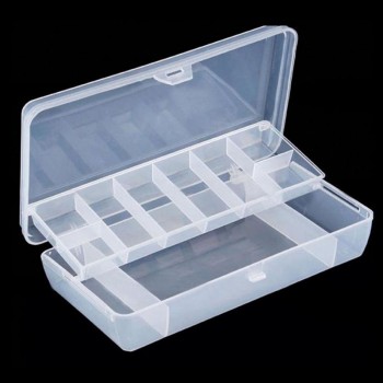 Hand Tool Storage Organize Case Plastic Tray Compartments Fishing Lure Tackle Box Two-Sided Storage Cases