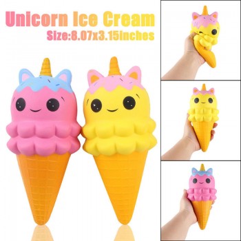 20CM Kawaii Cute Rainbow Horse Double-Head Bear Star Ice Cream Phone Straps Squeeze Slow Rising Jumbo Charms Squishy Toys Gift