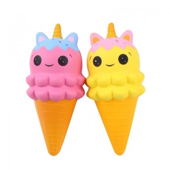 20CM Kawaii Cute Rainbow Horse Double-Head Bear Star Ice Cream Phone Straps Squeeze Slow Rising Jumbo Charms Squishy Toys Gift