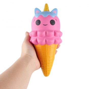 20CM Kawaii Cute Rainbow Horse Double-Head Bear Star Ice Cream Phone Straps Squeeze Slow Rising Jumbo Charms Squishy Toys Gift