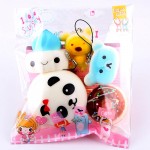 5pcs Medium Mini Soft Squishy Bread Toys Key