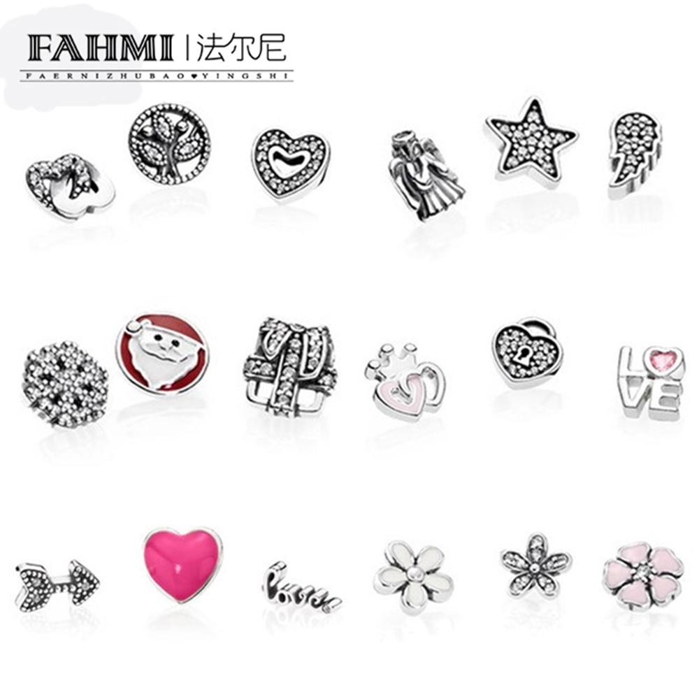 FAHMI Love amp; Family Petite Charms Clear CZ Floating Heart Locket Sapphire Crystal Glass Floating Locket Pendant Medium Sapphire