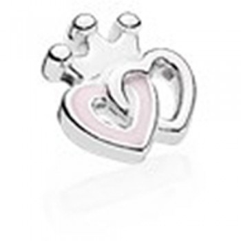FAHMI Love amp; Family Petite Charms Clear CZ Floating Heart Locket Sapphire Crystal Glass Floating Locket Pendant Medium Sapphire