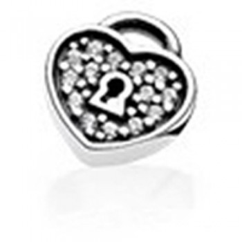 FAHMI Love amp; Family Petite Charms Clear CZ Floating Heart Locket Sapphire Crystal Glass Floating Locket Pendant Medium Sapphire