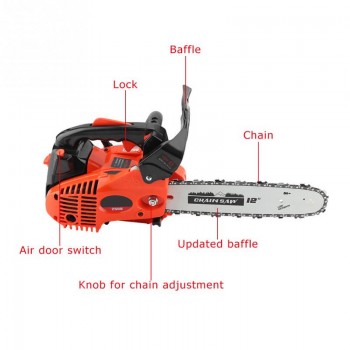 12 900W Gasoline Chainsaw Wood Cutting Grindling Machine Heavy Duty Gasoline Chain Saw Woodwirking Cutting Tools