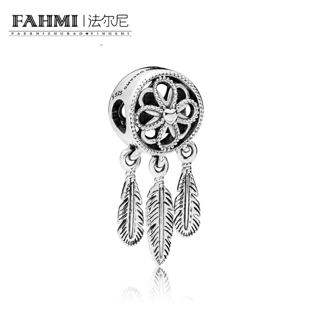 FAHMI 100% 925 Sterling Silver 1:1 Original SPIRITUAL DREAMCATCHER CHAR 797200 Beaded Fashion Womens Wedding Jewelry