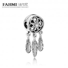 FAHMI 100% 925 Sterling Silver 1:1 Original SPIRITUAL DREAMCATCHER CHAR 797200 Beaded Fashion Womens Wedding Jewelry