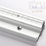 Aluminum Alloy T-Tracks with Scale and Miter Track Stop and T- Slot Miter Bar Track Router Table Saw Woodworking Workbench DIY