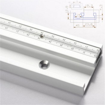 Aluminum Alloy T-Tracks with Scale and Miter Track Stop and T- Slot Miter Bar Track Router Table Saw Woodworking Workbench DIY
