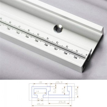 Aluminum Alloy T-Tracks with Scale and Miter Track Stop and T- Slot Miter Bar Track Router Table Saw Woodworking Workbench DIY