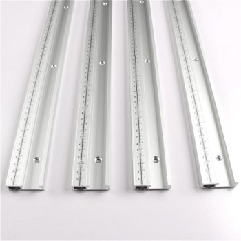 Aluminum Alloy T-Tracks with Scale and Miter Track Stop and T- Slot Miter Bar Track Router Table Saw Woodworking Workbench DIY
